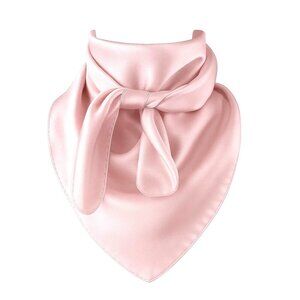 Pastel Pink Wild Rag Large Scarf 35x35 Inches  Satin Western Accessory Cowgirl o